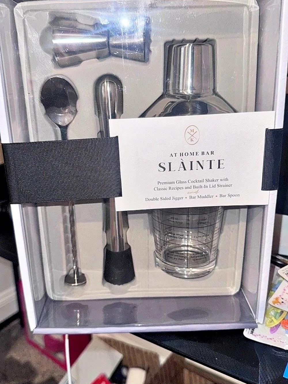 At Home Bar Sainte Bar Tool Set Silver NWT